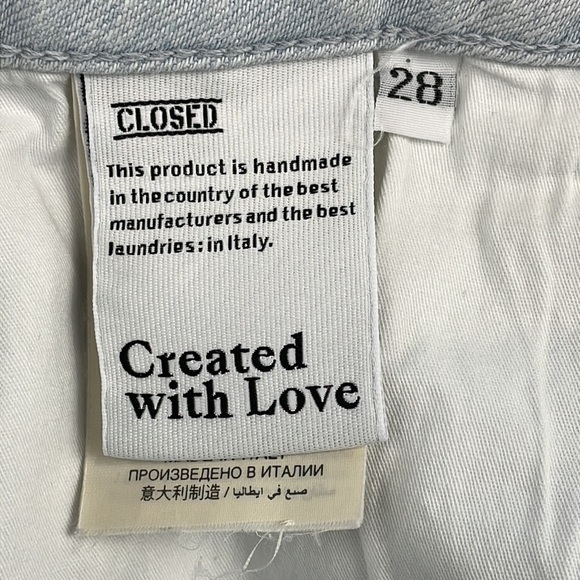 New Closed Denim Briston Straight Jeans Rigid Cotton Organic Sz 28 - Picture 15 of 16